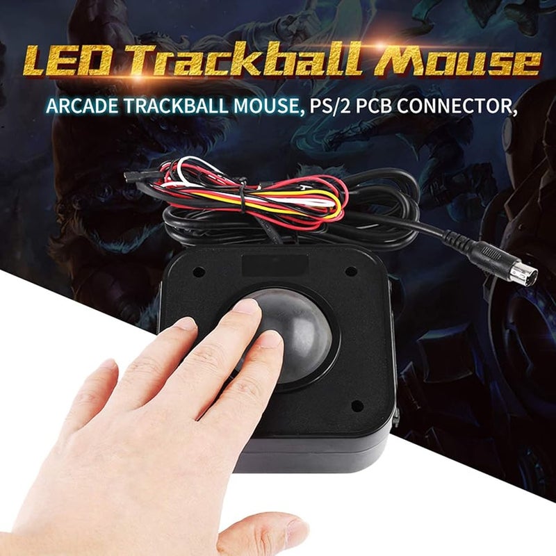 Respicefinem Illuminated 4 5cm Round LED Trackball with PS 2 Connector for PC Gaming - Image 3